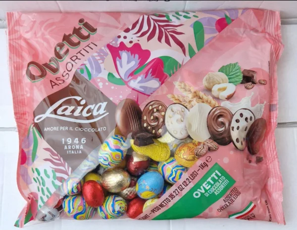 Шоколадні яйця LAICA асорті з шоколадними фігурками laica 1 kg - 1