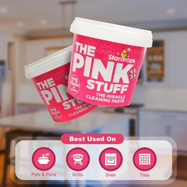 Універсальна паста для чищення Pink Stuff Power Wash star drops miracle cleaning paste 850г - 1