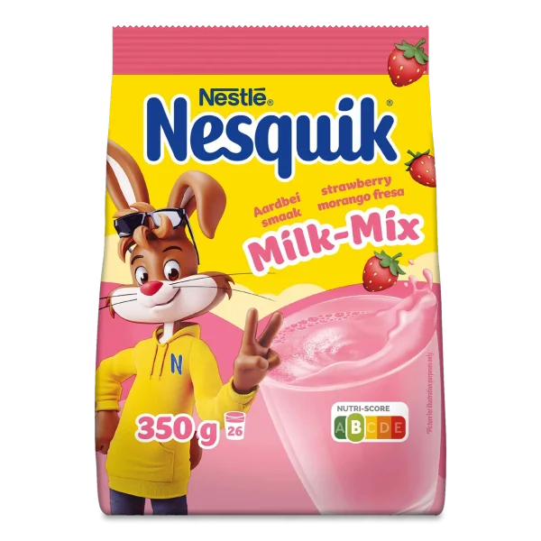 Напій Какао розчинний Nestle Nesquik Milk-Mix Strawberry Несквік зі смаком Полуниці Пакет 350г - 1