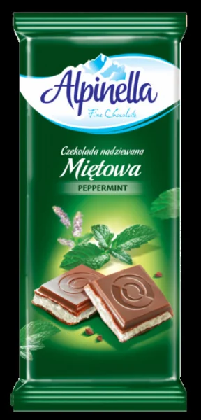Шоколад Alpinella молочний мятний 100г - 1