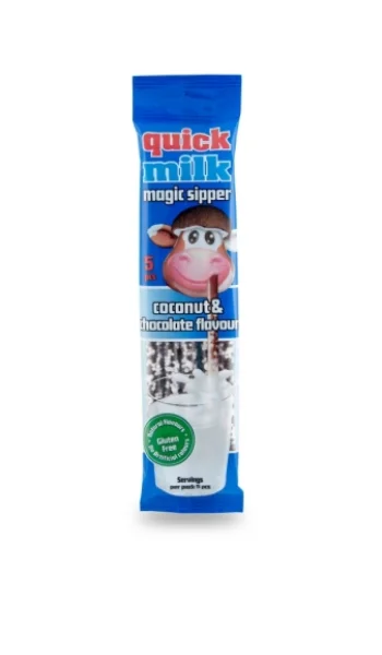 Трубочки для молока Felfoldi Quick Milk з смаком кокоса та шоколада 30г - 1