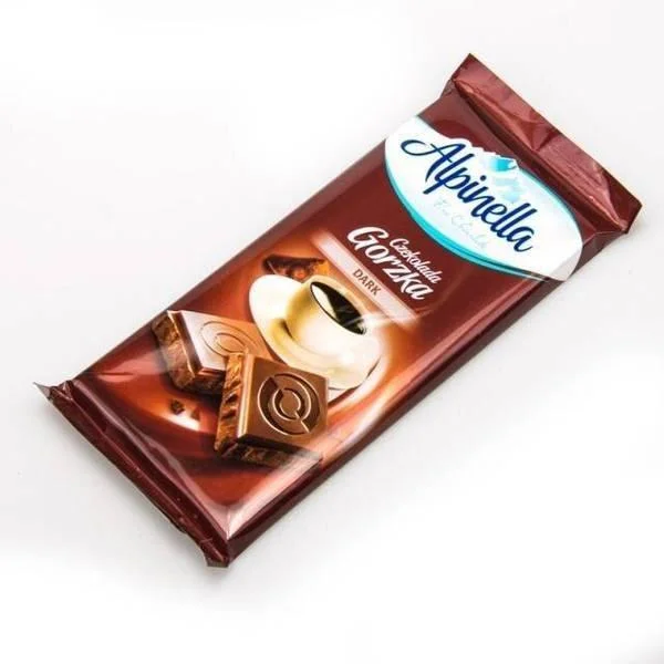 Чорний шоколад Alpinella czekolada gorzka dark 90г - 1