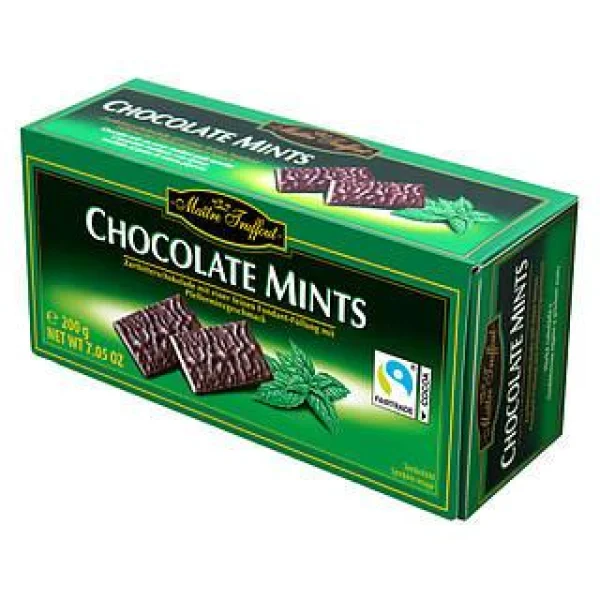 Шоколадні пластинки Maitre Truffout з м'ятною начинкою 200г - 1
