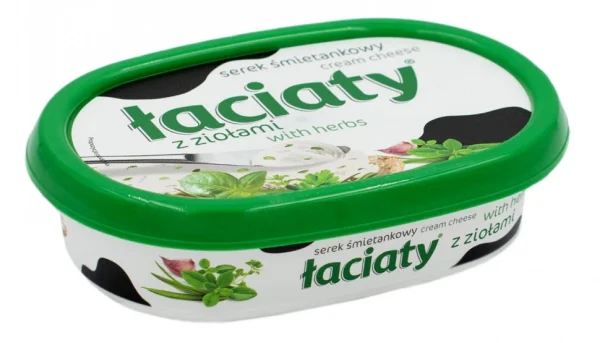Сир Mlekpol Laciaty cream cheese з травами 135г - 1