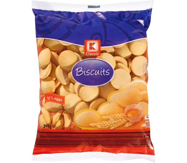 Печива міні-бісквіти Яєчні K-Classic Biscuits 32% Eggs К-Классік пшеничні для Кулінарії Пакет 240г - 1