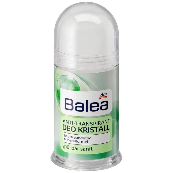 Дезодорант антиперспірант Balea sensitive кульковий кристал 100мл - 1