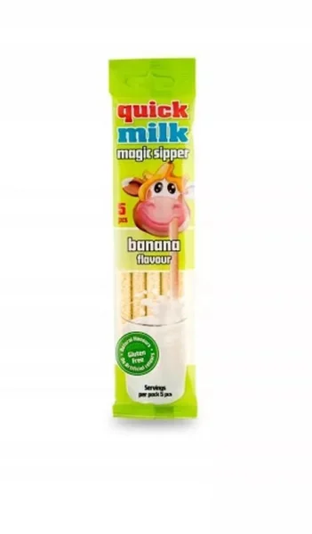 Трубочки для молока Felfoldi Quick Milk з смаком банану 30г - 1