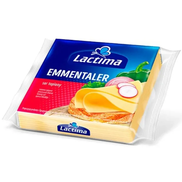 Сир тостовий плавлений Lactima Emmentaler Ементалер слайси для бутербродів 8шт 130г - 1