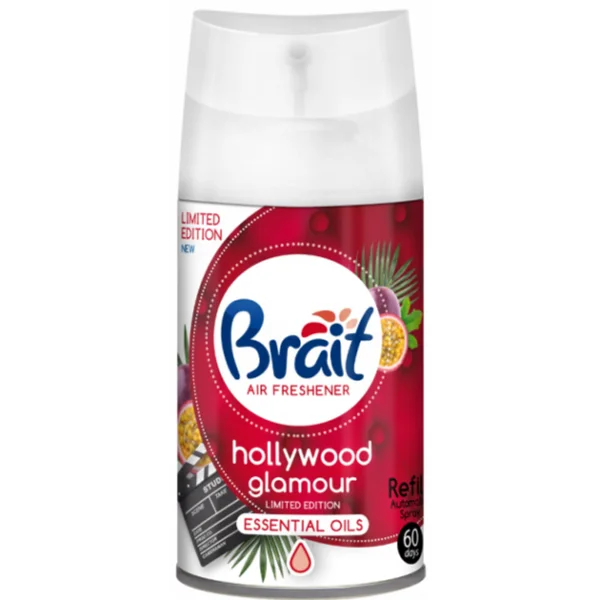 Змінний балон для автоматичного ароматизатора повітря Brait Hollywood Glamour 250мл - 1