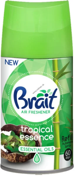 Змінний балон для автоматичного ароматизатора повітря Brait Tropical Essence 250мл - 1