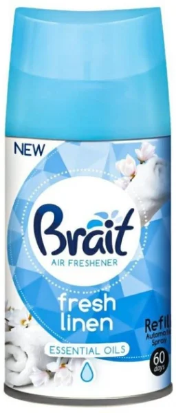 Змінний балон для автоматичного ароматизатора повітря Brait Fresh Linen 250мл - 1