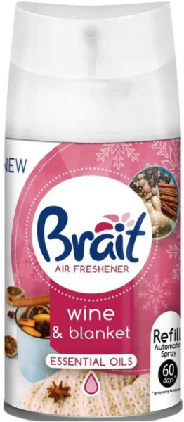 Змінний балон для автоматичного ароматизатора повітря Brait Wine & Blanket 250мл - 1