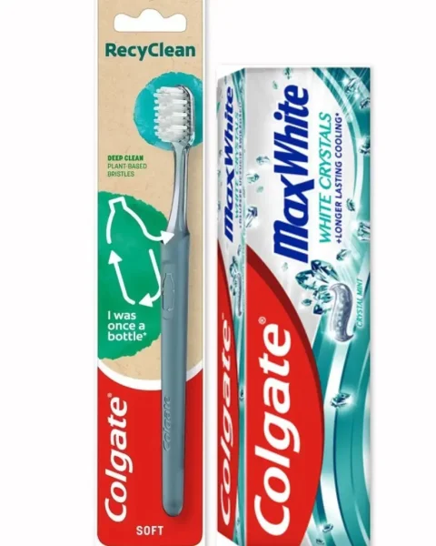 Набір зубна паста плюс щітка Colgate MaxWhite White Crystals Відбілююча 75мл - 1