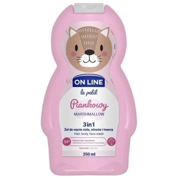 Шампунь гель дитячий On Line Le Petit Piankowy 3in1 MarshMallow маршмеллоу 350мл - 1