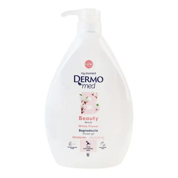 Гель для душа DermoMed Shower Gel Beaty White Flower біла квітка 1000мл - 1