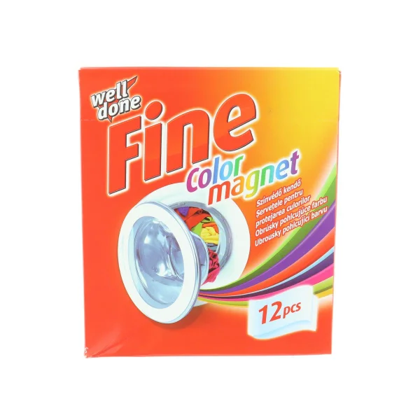 Серветки для прання WellDone Fine Color Magnet для кольорових речей 12шт - 1