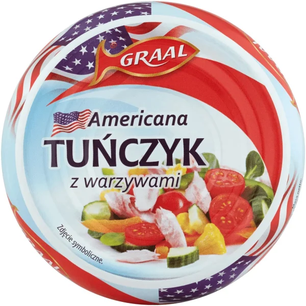 Тунець-салат у власному соці з овочами Graal Americana Tunczyk 280г - 1