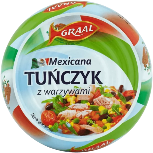 Тунець-салат у власному соку з овочами Graal Mexicana Tunczyk 280г - 1
