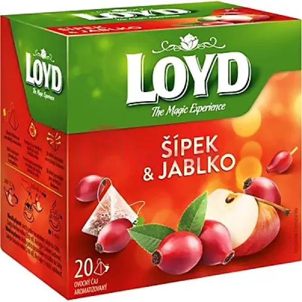 Чай в пірамідках фруктовий Loyd the Magic Experience Sipek&Jablko Шипшина Яблуко 20шт 40г - 1