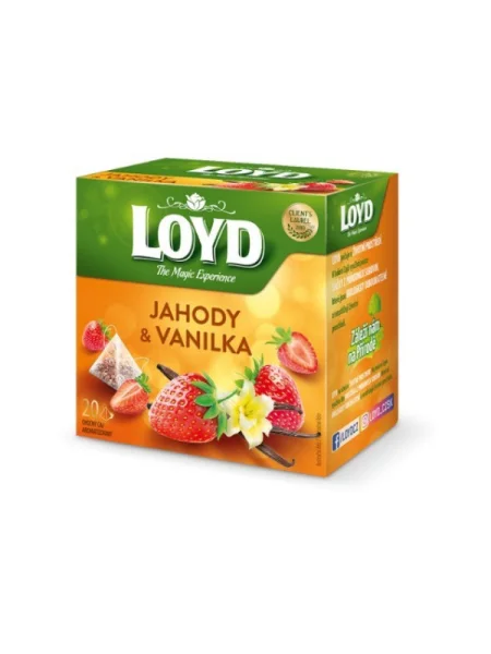 Чай в пірамідках фруктовий Loyd the Magic Experience Jahody&Vanilka Полуниця Ваніль 20шт 40г - 1
