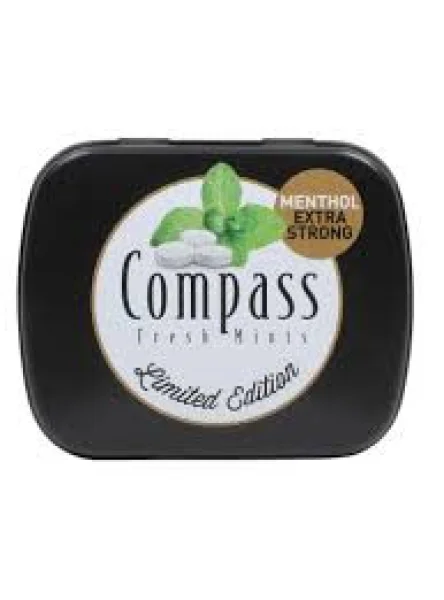 Льодяники без цукру Compass Fresh mints Menthol Extra strong екстра сильні Ментол 14г - 2