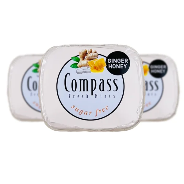 Льодяники без цукру Compass Fresh mints Ginger Honey цукерки Імбир Мед 14г - 2