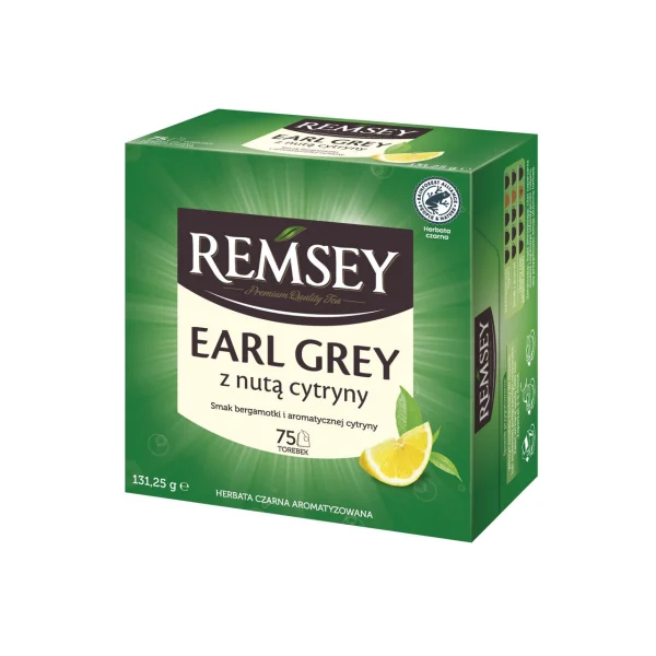 Чай чорний з бергамотом і цитрусом Biedronka Earl grey z nuta cytryny лимон 75шт 130г - 1