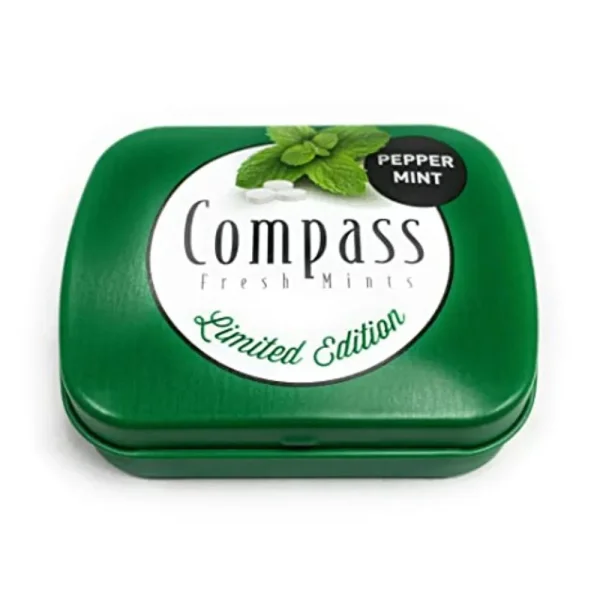 Льодяники без цукру Compass Fresh mints Pepper Mint цукерки Мята 14г - 1