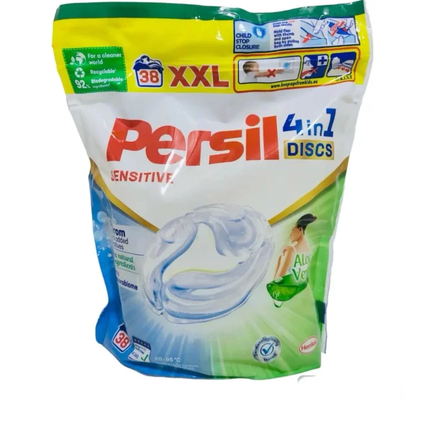 Капсули для прання дитячих речей Persil Sensitive 4в1 диски з алое вера 38шт - 1
