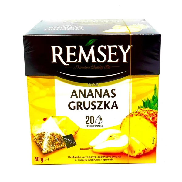 Чай в пірамідках фруктовий Remsey Pyramid Premium quality tea Ананас Груша 20шт 40г - 1