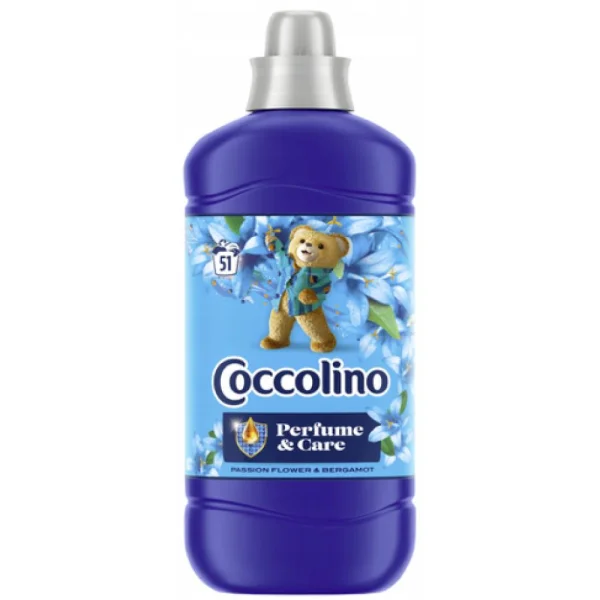 Ополіскувач для білизни парфумований Coccolino Passion Flower&Bergamot 51 прання Квіти пристрасті та бергамот 1250мл - 1