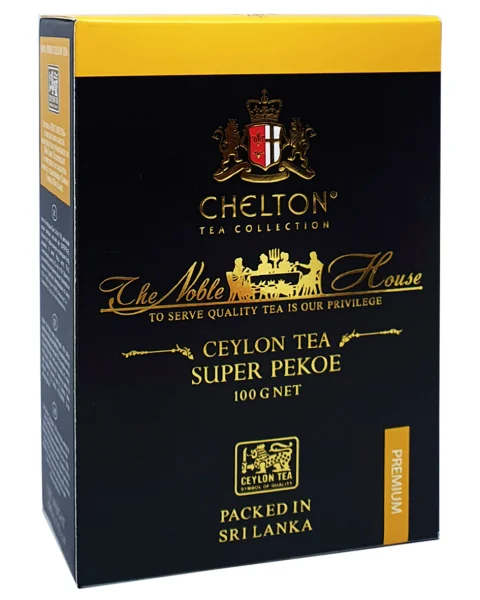 Чай цейлонський 100% чорний Chelton Premium Noble House Super Pekoe Шляхетний дім розсипний 100г - 1