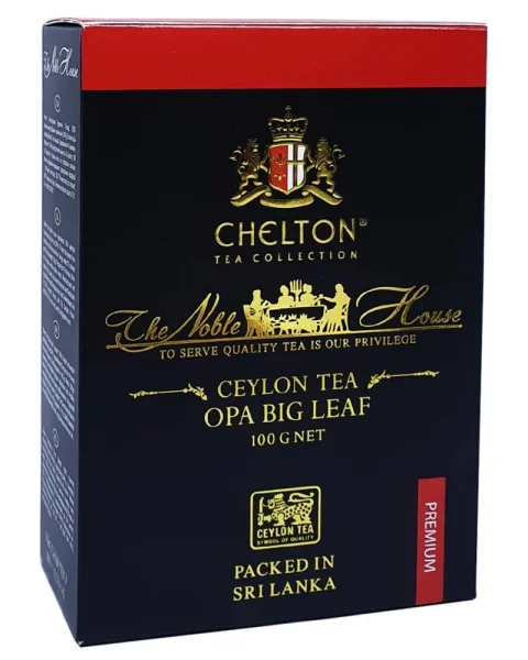 Чай цейлонський 100% Chelton Premium Noble House Opa Big Leaf чорний розсипний 100г - 1