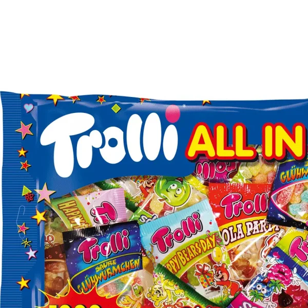 Цукерки жувальні Набір Trolli All in One for Fun 50шт желейні 1000г - 2