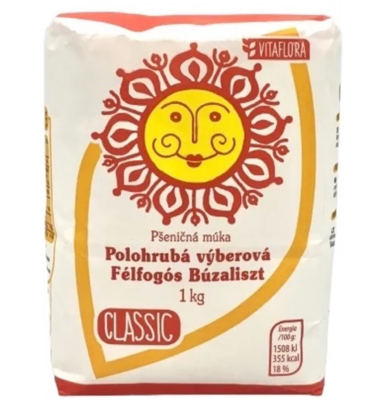 Борошно пшеничне вищого гатунку Vitafloora Classic полугрубий помол 1000г - 1