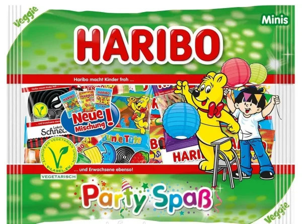 Цукерки желейні Haribo Party Fun Spass Minis Veggie Mix суміш овочів асорті 14шт 400г - 1