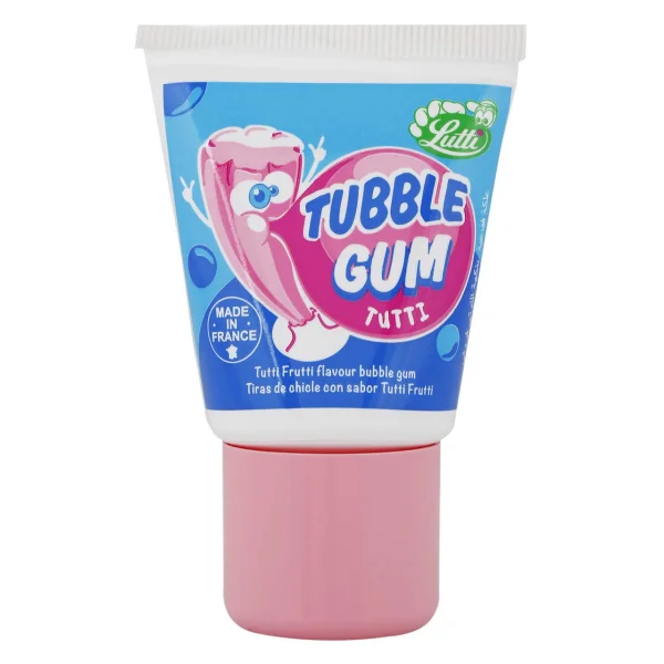 Жуйка рідка в тюбику Lutti Tubble Gum Tutti Frutti Тутті Фрутті рожева 33г - 2