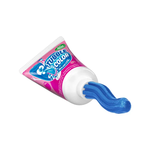 Жуйка рідка в тюбику Lutti Tubble Color Framboise Raspberry малина Фрамбуаз синій 33г - 1