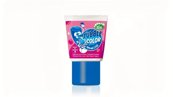 Жуйка рідка в тюбику Lutti Tubble Color Framboise Raspberry малина Фрамбуаз синій 33г - 2