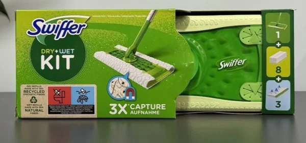 Набір для прибирання підлоги Swiffer Dry&Wet All in One Швабра та серветки 12шт - 1