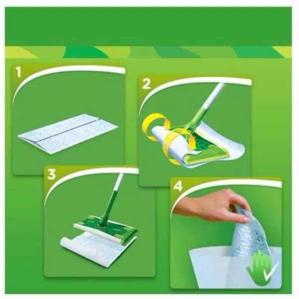 Набір для прибирання підлоги Swiffer Dry&Wet All in One Швабра та серветки 12шт - 2
