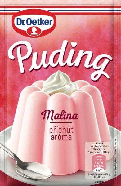 Пудинг порошок Dr Oetker Malina krem малиновий крем 38г - 1