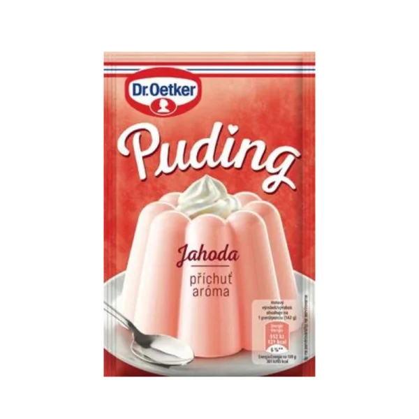 Пудинг порошок Dr Oetker Jahoda krem полуничний крем 38г - 1
