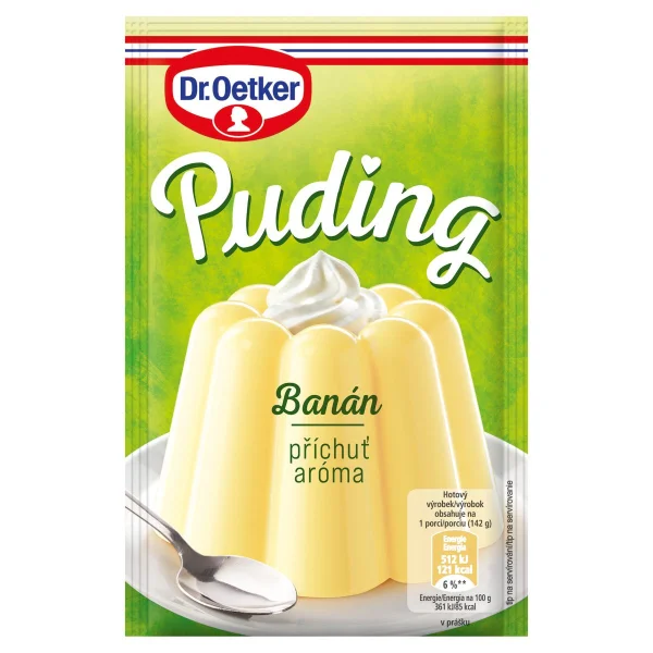 Пудинг порошок Dr Oetker Banan krem банановий крем 38г - 1
