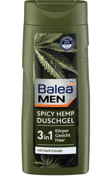 Гель для душу Balea Men 3в1 spicy hemp чоловічий 300мл - 1