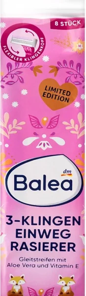 Леза для гоління Balea одноразові 3 леза жіночі 8шт - 1