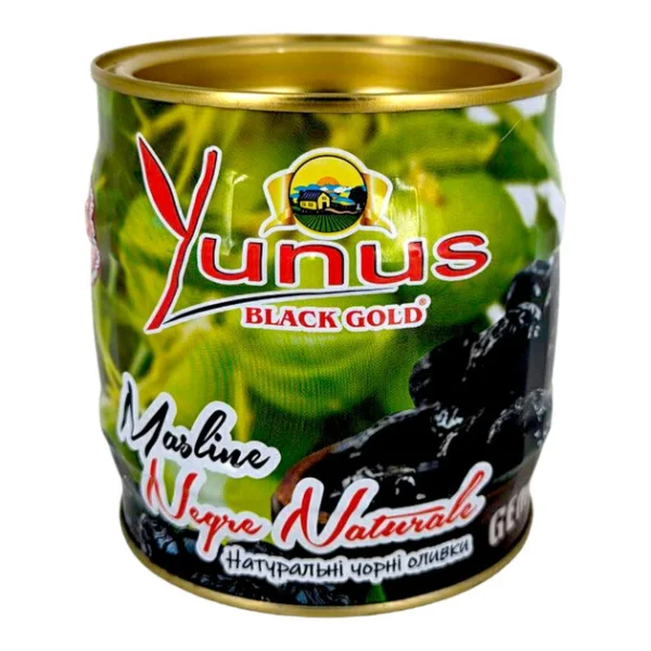 Оливкі чорні натуральні вялені Yunus Black Gold Masline negre naturale Чорне золото 500г - 1