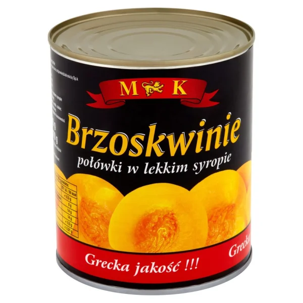 Персики половинки M&K в світлому сиропі 820г - 1