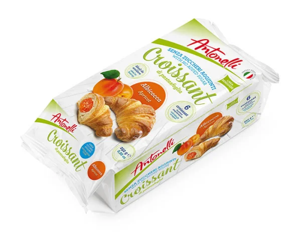 Круасан з листового тіста Antonelli Croissant Apricot No sugar 6шт абрикосовий крем без цукру 252г - 1