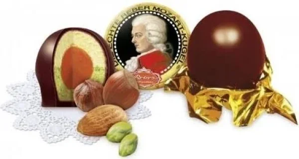 Цукерки марципан Maitre Truffout Mozart Kugeln Mozartballs Моцарт Кугель Праліне Нуга 264г - 2
